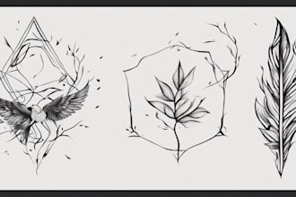do your minimalist tattoo design in my art style