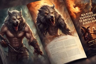 make  professional fantasy book cover ,ebook cover, book cover illustration