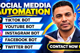 develop tiktok bot, instagram bot, youtube bot, twitter bot, facebook follow bot