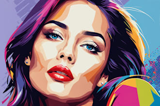 draw an unique wpap pop art portrait