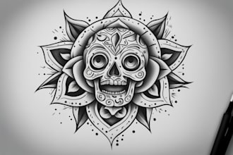 draw a custom traditional tattoo design