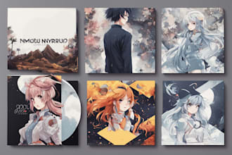 draw anime or cartoon album cover art