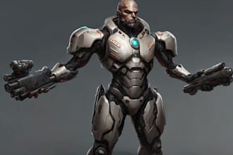 create your concept character sci fi character art