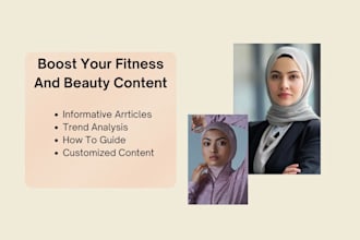 write fitness, beauty, and content articles