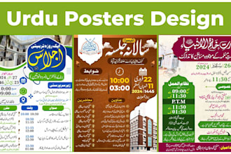 design professional islamic urdu poster for you