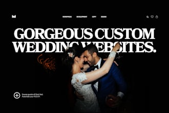 design a personalized wedding website with a free digital invitation card