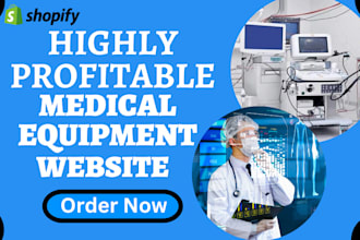 design medical equipment shopify store healthcare website pharmacy dropshipping