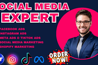 be your social media manager for tiktok, facebook and ads campaign for shopify