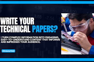 do technical content writing, report, summary, essay, document