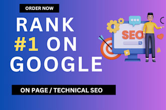 offer onpage SEO optimization package and fixes issues for google 1st page