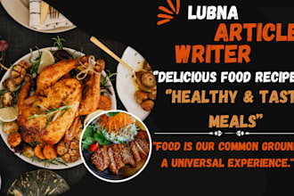 write SEO food blog, nutrition and recipes articles