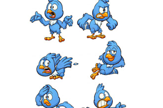 draw cute, simple and funny cartoon character illustration