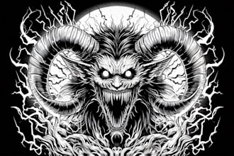 do black and white illustration, line art, vector art,tattoo, merch, book design