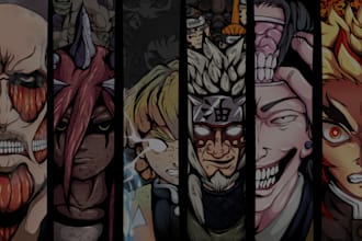 draw anime characters for twich streamers