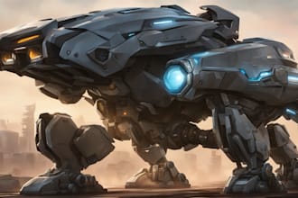design robots and concept art of futuristic mecha