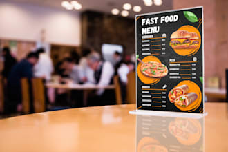 create professional restaurant menu design digital menu food menu and menu board