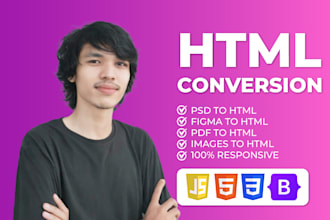 convert psd to html, figma to html, pdf to html, images to html