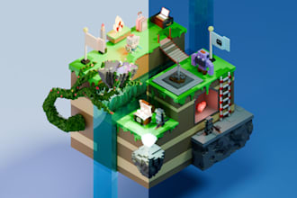 create custom 3d voxel art and voxel scenes