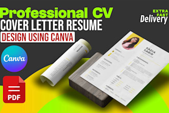 modern professional CV and cover letter design