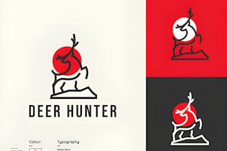 do unique outdoor hunting and fishing logo