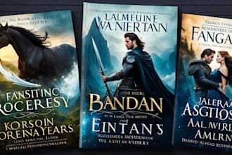 design fantasy book cover, romance book cover, and ebook cover design
