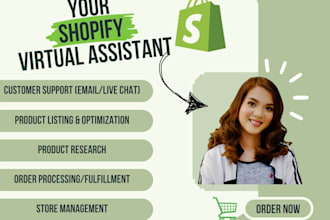 be your shopify virtual assistant to manage customer support email or chat