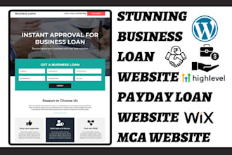 build business loan website payday loan website mca website business website