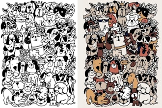 create custom doodle art illustrations cartoon characters for any purpose