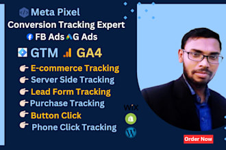 do conversion tracking, fb ads, g a, gtm, ga4, meta pixel