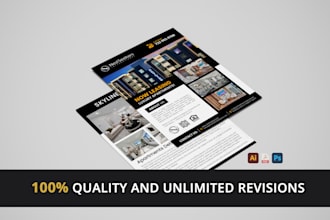 design real estate, property, construction, flyer and brochure 6 hours