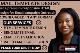 design responsive email template for your bulk email blast and cold mailing