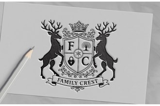 design custom family crest, coat of arms ,and school  logo