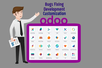 set up odoo, create a website, and resolve bugs efficiently