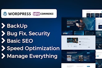 be your virtual assistant for wordpress website, manage, bug fix, update, help
