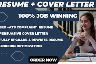 provide professional resume writing services cover letter, linkedin