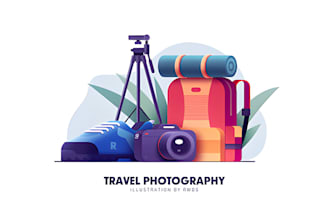 design a modern camera photography logo