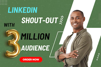 shoutout your content with 3million linkedin audience, promote, marketing, share