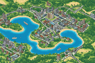 create an isometric or unique vector map