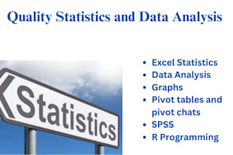 do analysis excel statistics report, assignment and research