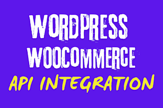 integrate any api in wordpress woocommerce