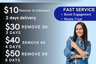 clean and remove ghost and fake followers from instagram, fb, x twitter