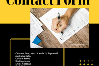 create a working contact form for you nextjs nodejs express