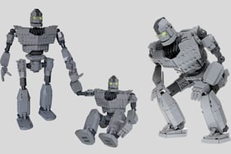 professionally design both small and large 3d lego model or set and instructions