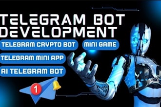 develop telegram mini bot, telegram mini app, telegram mini game, mini web
