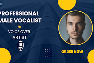 be your male singer and voice over artist for any project