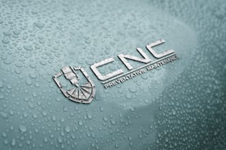 make a minimalist cnc machine 3d logo design