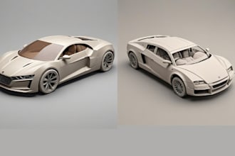 do 3d car model 3d vehicle spaceship model bicycle for 3d printing or gtav fivem