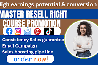 promote master resell right courses with email marketing campaign sales funnel