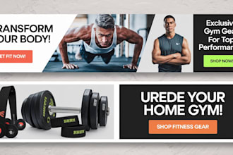 make website banner, google display ads and web banner or slider, hero image