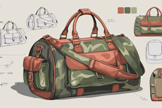 design fashion handbag tech pack duffle backpack handbag tote bag tech pack